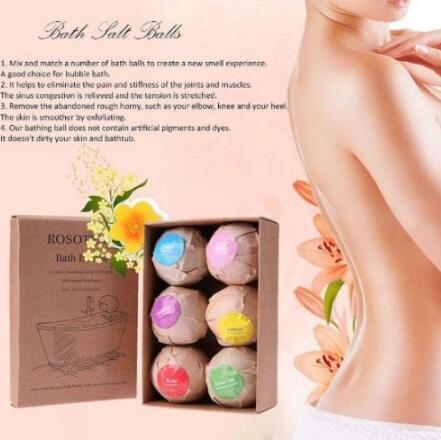 Exfoliator Sea Salts Balls Stress Relief Essential Oil SPA Mint Lavender Rose Scented Bathroom Accessories Bath Salt Ball CCA10582 30set