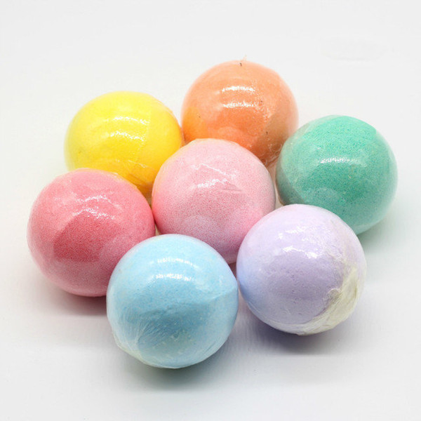 Natural Bubble Bath Bomb Ball 40g Random Color Essential Oil Handmade SPA Bath Salts Ball with free shipping.