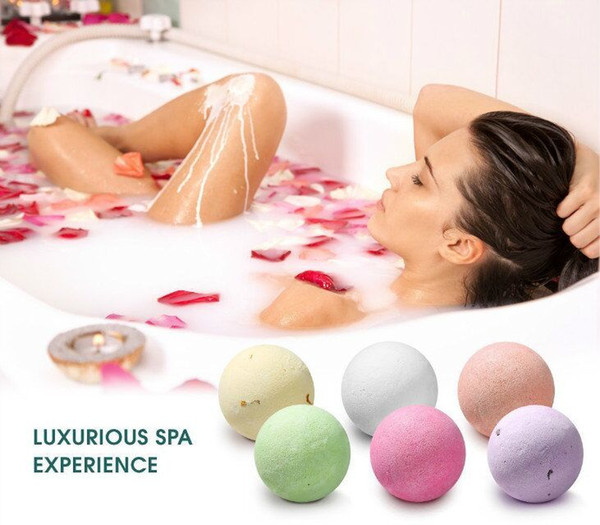 Summer Needy! Luxurious SPA Natural Bubble Bath Bomb Salt Ball mixed colors healthy product with essential oil Fast shipping