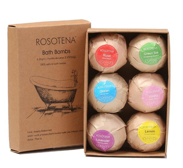 Bubble Bath Bombs Gift Set Rose Cornflower Lavender Oregon Essential Oil Lush Fizzies Scented Sea Salts Balls Handmade SPA Gift X049