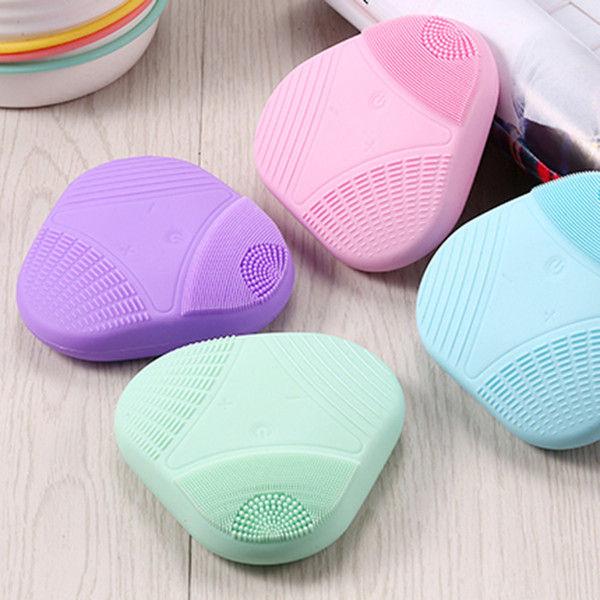 TM-S032 electric Sonic Silicone Face Clenaser brush Deep Cleansing Massager Portable Facial cleanser USB Rechargeable IPX6 Waterproof brush