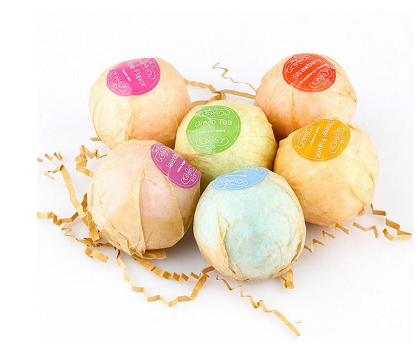 Body Care Organic Bath Bombs Bubble Bath Salts Ball Essential Oil Handmade SPA Body Relax Bath Lavender Flavor