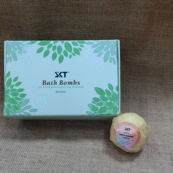 new Organic Skin Care Cleaner Natural Bubble Bath Salt Ball Bombs Essential Oil Handmade Gift Set Six Flavour 110g 4.1oz