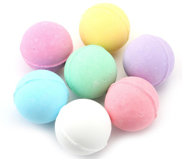 40g Random Color! Natural Bubble Bath Bomb Ball Essential Oil Handmade SPA Bath Salts Ball Fizzy Skin Rejuvenation DHL free