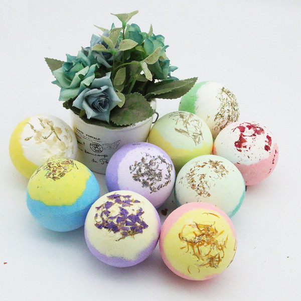 Moisturizing Dry Flower Fragrant Bubble Bath Bomb Ball Essential Oil Bath SPA Stress Relief Exfoliating Bath Salt Bathing Accessories