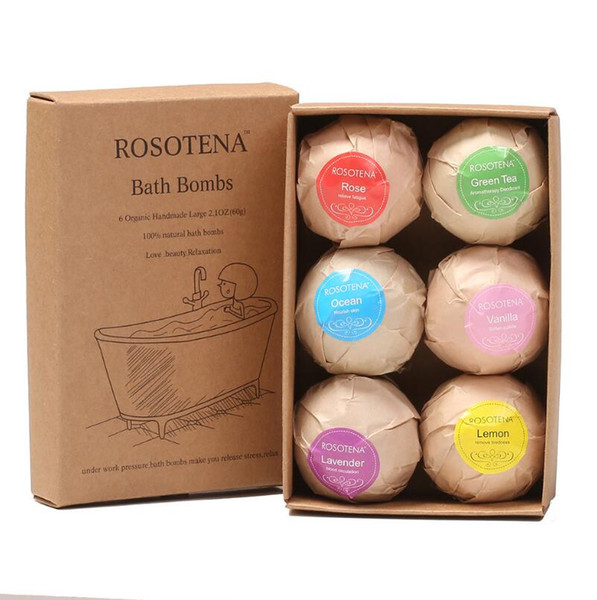 Handmade SPA Gift Bubble Bath Bombs Gift Set Oregon Essential Oil Lush Fizzies Scented Sea Salts Balls Free Shipping LX3905