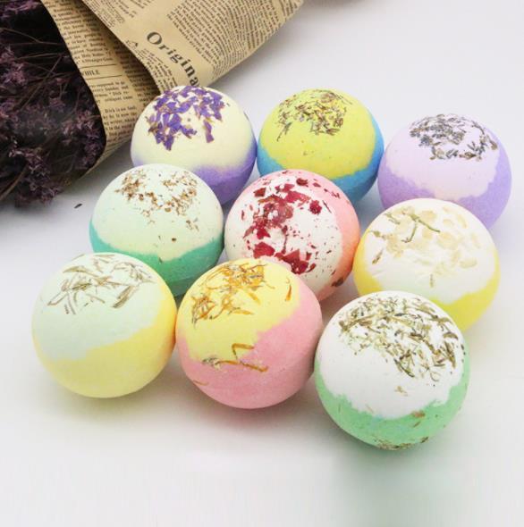 Organic Bath Bombs Bubble Bath Salts Ball Essential Oil Handmade SPA Stress Relief Exfoliating Mint Lavender Rose Flavor CZ128