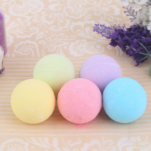 40g 5 Optional Color Natural Bubble Bath Bomb Ball Essential Oil Handmade SPA Bath Salts Ball Fizzy Deep Sea Bath