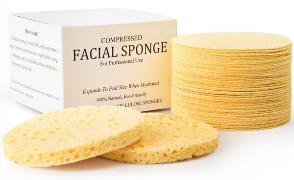 New Arrival Compressed Natural Cellulose Facial Sponges (50 Count) 65mm*10mm Compressed sponge for professional use 50pcs/set fashion item