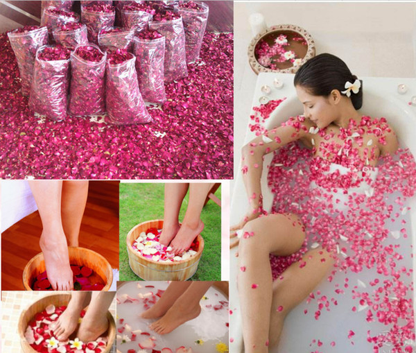 Natural Dried Chinese Rose Petals Bath Skin Care Bubble Milk Bath Foot Body SPA 50g, 100g, 500g, 1000g