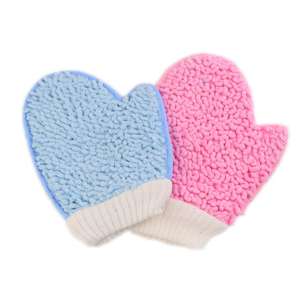 Random Color 2pcs New Shower Scrubber Back Scrub Exfoliating Body Massage Sponge Bath Gloves H7JP