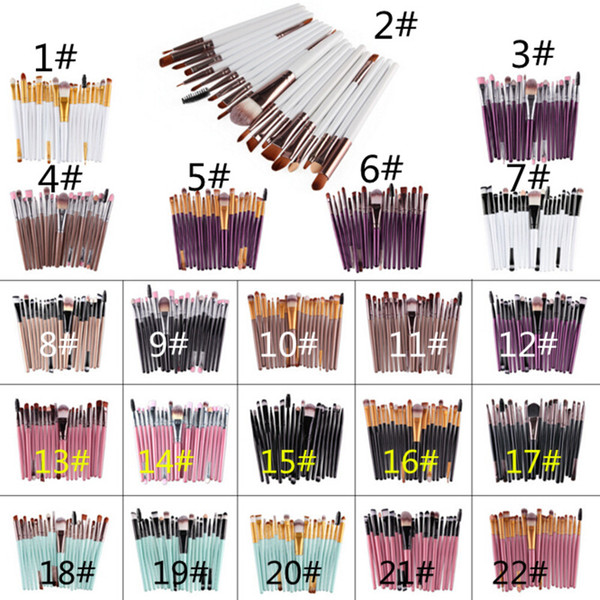 2017 Professional 20 Pcs Makeup Brushes Set Powder Foundation Eyeshadow Eyeliner Lip Cosmetic Makeup Brushes Maquiagem