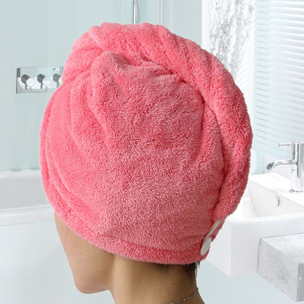 drying Microfiber Hair Towel Ultra Absorbent Twist Hair Turban Drying For Spa cap