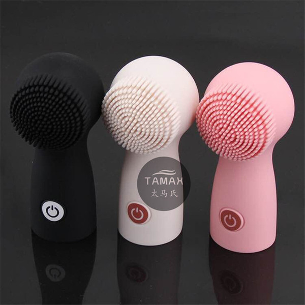 TM-S031 Electric silicone sonic facial face cleansing brush for face deep pore clean Exfoliator skin scrub clean tool