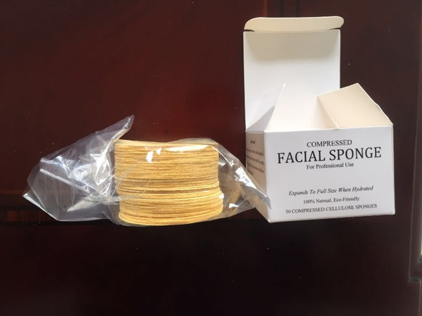 Hot item Compressed Natural Cellulose Facial Sponges (50 Count) 65mm*10mm Compressed sponge for professional use 50pcs/set fashion item