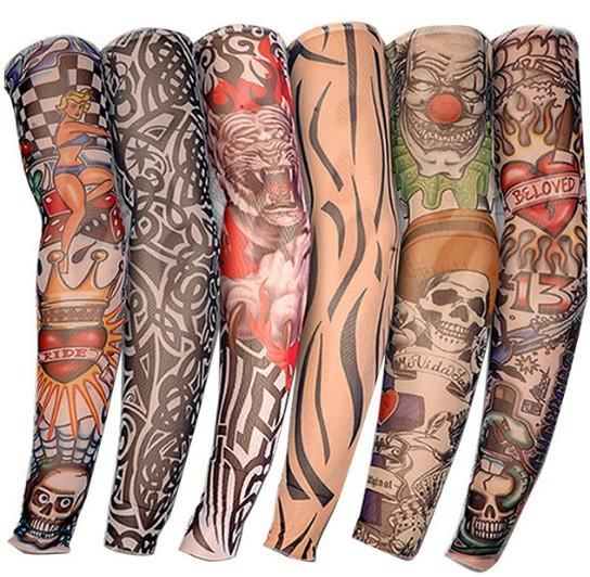 Tattoo Sleeves Men and Women Nylon Temporary Tatto Arm Stockings Oversleeves Fake Tattoo Sleeves DHL Free Shipping 1pcs