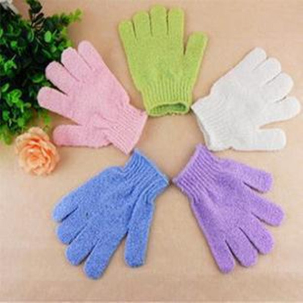 50 Pcs Exfoliating Bath Glove Five fingers Bath Gloves