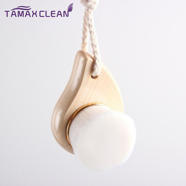 Tamax TM-F102 2016 new Handheld facial cleaning brush with ultra soft fiber wood handheld for face washing brush---Free shipment