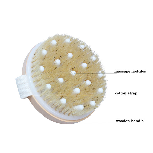 Natural Bristle Brush Shower Exfoliation Body Massage For Removing Complexion Dulling Dead Skin Cell Restore Youthful Glow Ship via DHL