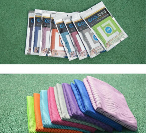 90*30cm Double Layer Ice Cooling Towel Cool Summer Cold Sports Towels Instant Cool Dry Scarf Soft Breathable Ice Belt Towel for Adult Kids