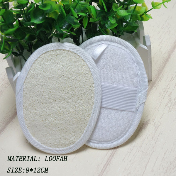 Environmental 100% Natural Beauty Loofah With Towels Rope Round Shape Loofah Pad Spa Sponge Hotel Use