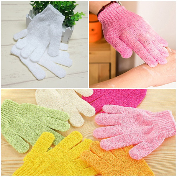 Shower Gloves Exfoliating Wash Skin Spa Bath Gloves Foam Bath Skid Resistance Body Massage Cleaning Shower Scrubber