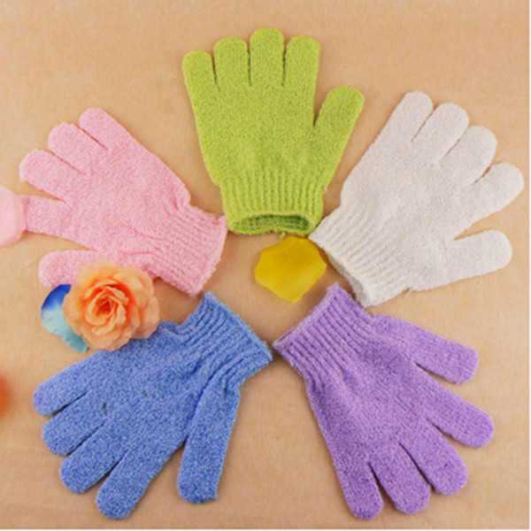 Mitt Shower Bath Exfoliating Bath Shower Glove For Peeling Exfoliating Mitt Glove Five Fingers Scrubber Spong Bath Gloves SPA Foam