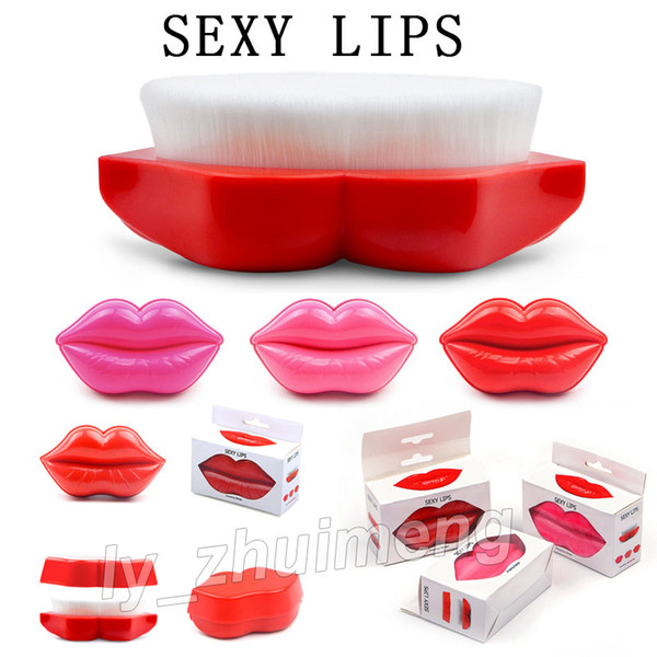 2018 Sexy Lips Bath Brush Makeup Brushes Foundation Brush Skin Clean Face Care massage Brush Facial Cleaning Multi functional Brushes