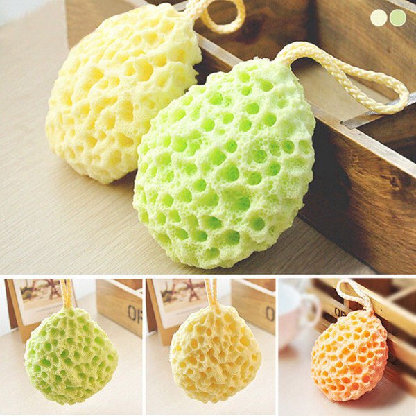 New Bath Ball Mesh Brushes Sponges Bath Accessories Body Wisp Natural Sponge Dry Brush Exfoliation Cleaning Equipment