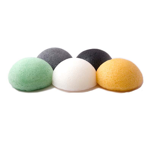 Deep cleaning natural dry konjac facial sponge half ball for body with free shipping