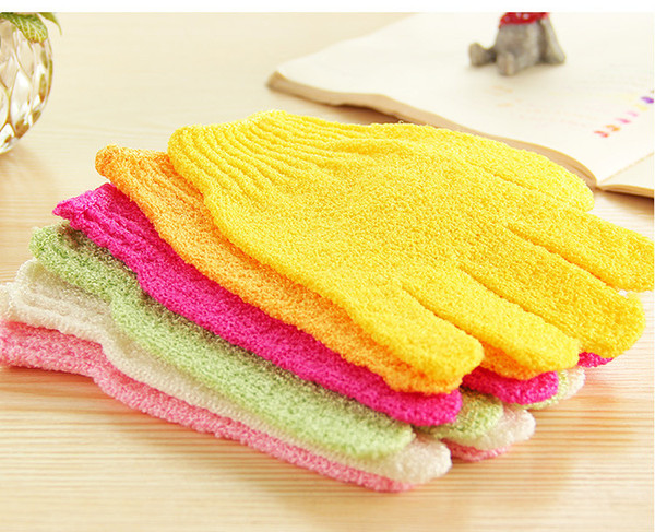 Exfoliating Bath Shower Glove for Peeling Exfoliating Mitt Glove for Bath Shower Accessories Sponge Bath Shower Nylon Scrub Bathroom Tool