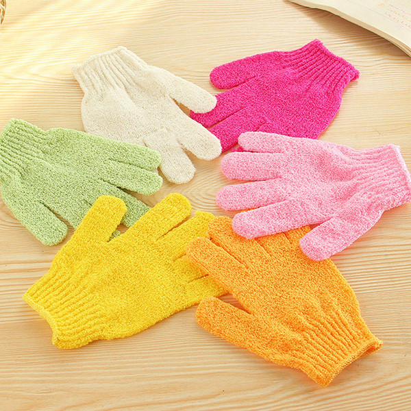 Exfoliating Bath Shower Glove for Peeling Exfoliating Mitt Glove for Bath Shower Accessories Sponge Bath Shower Nylon Scrub Bathroom Tool