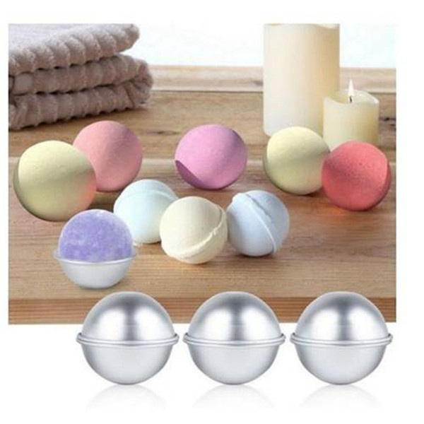 6pcs 3 size Aluminum Bath Bomb Molds DIY Bath Fizzy Sphere Round Ball Molds free shipping HS005