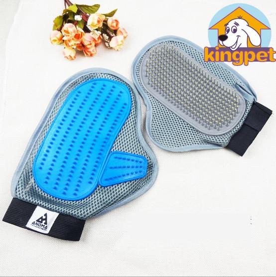 2018 New TPR&Mesh Cloth Pet Comfortble Grooming Bathing Massaging Gloves Deshedding Tool Pet Care Tool for Pet Dog Cat