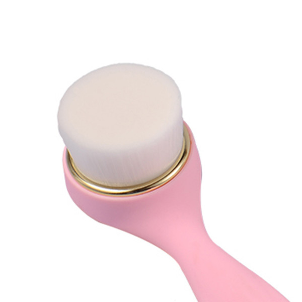 Hot Sale New Superfine Fibre Soft Facial Brush Deep Pore Cleansing Brush Nylon Face Washing Brush with Long Handle HM026