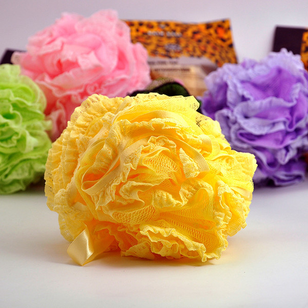 High quality comfortable lace bath flower ball multi-color bath ball to increase thickening color bath ball