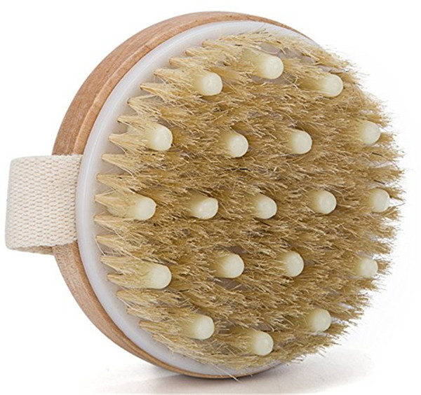 Bathing Shower Massage Brush Bristles Brushes Massage Body Brush Wooden Shower Bath Exfoliating Body Wash Scrubber