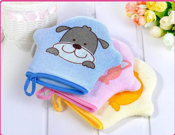 wholesale hot Cartoon comfortable fabric towel rub bath gloves Cuozao towels bathroom child baby shower massage