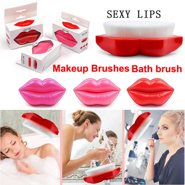 New Makeup Brush Bath brushes Powder Foundation Brush Skin Clean brushes sexy Lips brush massage Multifuntional Care tool DHL free shipping