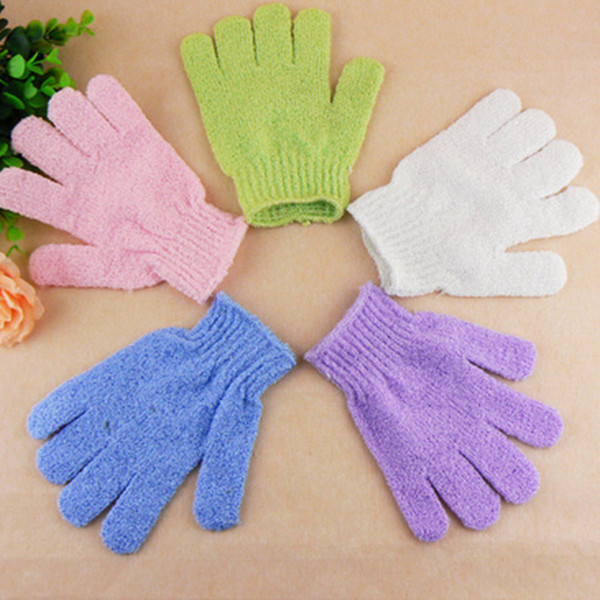 Mitt Shower Bath Exfoliating Bath Shower Glove For Peeling Exfoliating Mitt Glove Five Fingers Scrubber Spong Bath Gloves SPA Foam 3006030