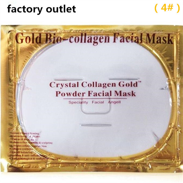 Gold Bio Collagen Facial Mask Face Mask Crystal Gold Powder Collagen Facial Mask Sheets Moisturizing Anti-aging Beauty Skin Care 100pcs