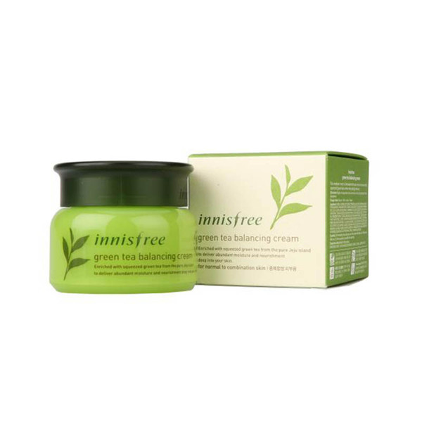 Great Quality Innisfree Green Tea Balancing Cream Moisturizing Face Care Skin Care Cream Lotion 50ml free shipping