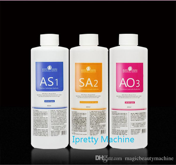 Aqua Peeling Solution 3 Bottles/400ml Per Bottle Aqua Facial Serum Hydra Hydro Facial Peeling For Normal Skin Microdermabrasion liquid