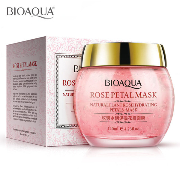 bioaqua Rose Hydra petals Fade out fine lines face lotion sleep mask for face care oil pores skin care facial mask