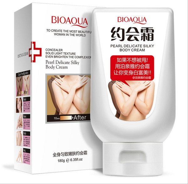 2017 Bioaqua Pearl Delicate Silky Bleaching Body Care Cream Beauty Skin Lightening Body Lotion Invisible Creams Body