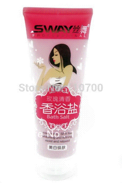 1pairs=2pcs/lot CPAM free shipping SWAY 320ml 2pcs Lavender +2 pcs Rose aroma bath salt body exfoliating shower gel