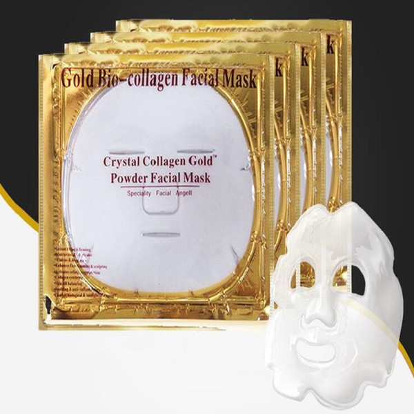 Gold Bio Collagen Facial Mask Face Mask Crystal Gold Powder Collagen Facial Mask Sheets Moisturizing Anti-aging Beauty Skin Care 50pcs