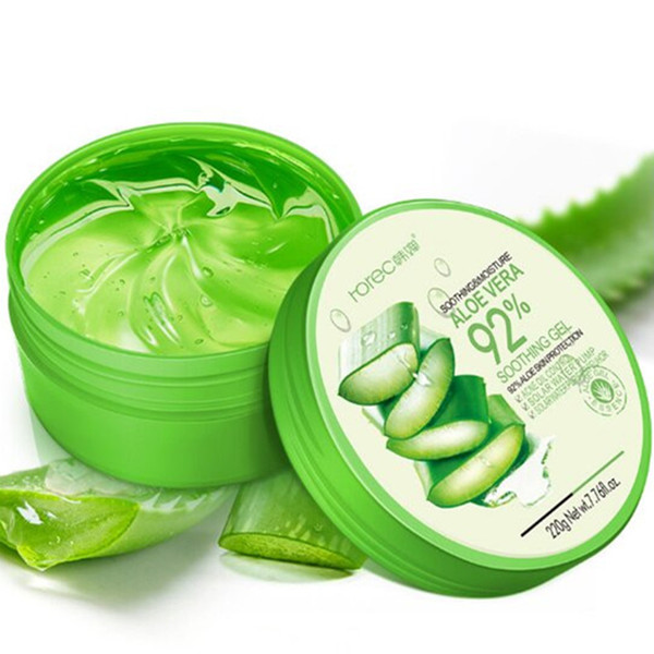 Free shipping 220g replenish and watery natural aloe vera gel wash free sleeping face mask with aloe vera extract fresh moisturizer