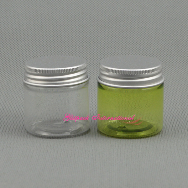 100pcs/lot Wholesale 30g PET Jar with Cover All Clear/green for Cosmetics and Food Storage Plastic Bottle Sample Container GREEN Cream jar