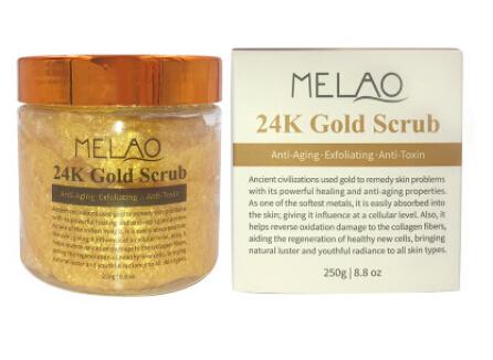 NEW ARRIVAL 24K GOLD BODY SCRUBS clean face back body skin Pore blockage Pore contraction FREE SHIPPING